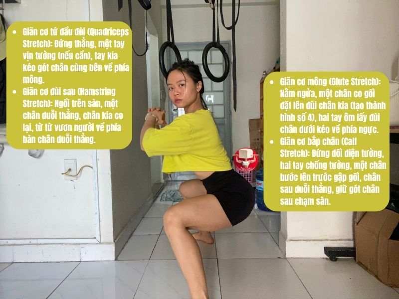 4 bài tập giãn cơ tĩnh sau tập Squat