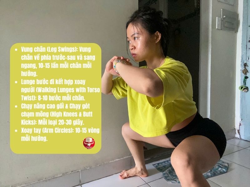 4 bài tập khởi động tham khảo trước khi tập Squat