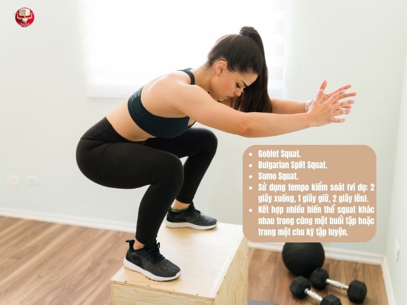 Các biến thể và kỹ thuật squat phù hợp giúp phát triển cơ bắp