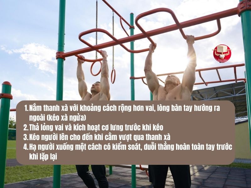 4 bước thực hiện động tác kéo xà đúng