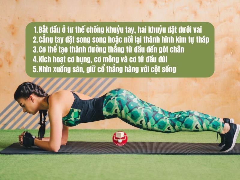 5 bước thực hiện động tác Plank đúng