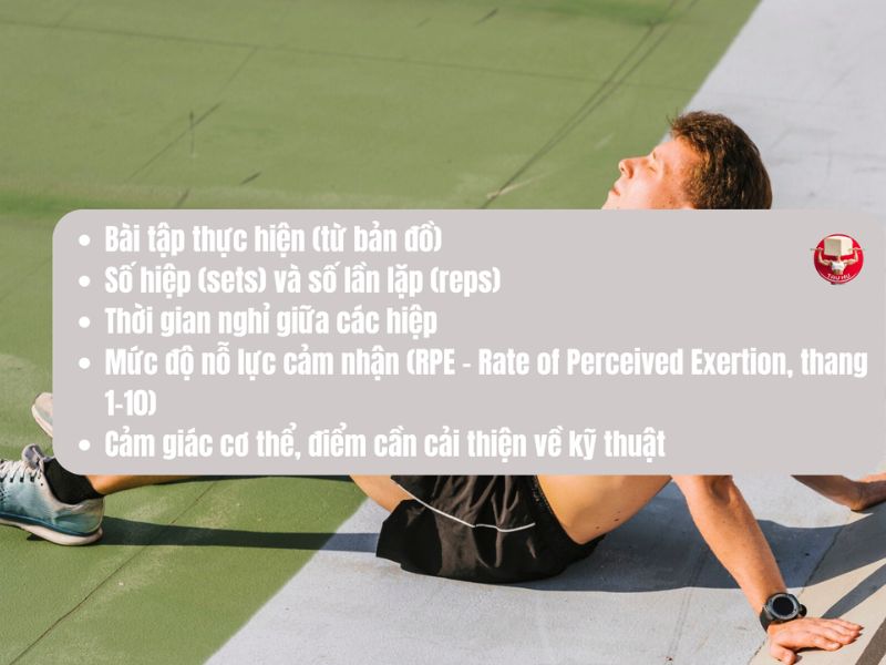 Một số thông số quan trọng cần ghi lại trong nhật ký tập luyện để theo dõi tiến bộ