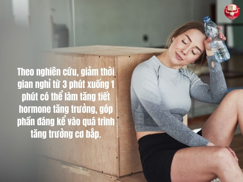 Giảm thời gian nghỉ giữa các hiệp góp phần tăng hiệu quả tập luyện và phát triển cơ bắp