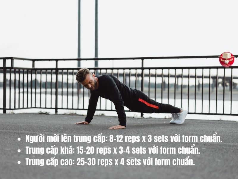 3 mức độ tập luyện hít đất tiêu chuẩn theo các cấp độ khác nhau