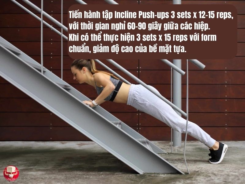 Tiến trình tập Incline Push-ups lý tưởng