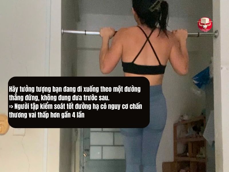 Đường hạ thẳng giúp bảo vệ khớp vai và khuỷu tay