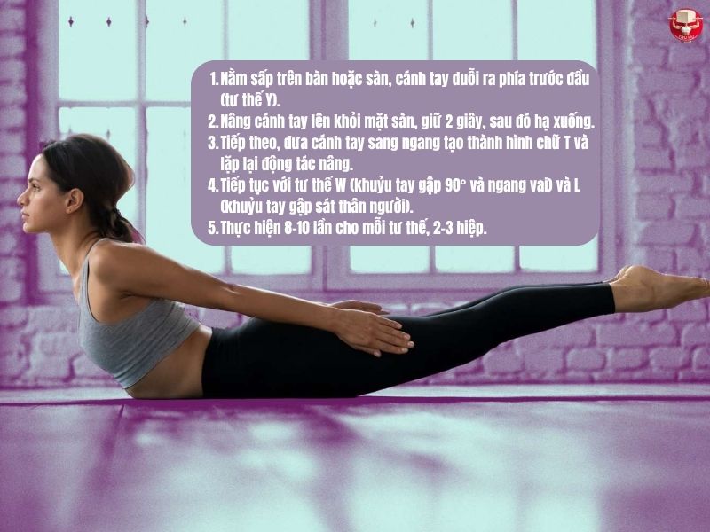 5 bước thực hiện Bodyweight Y-T-W-L Raises