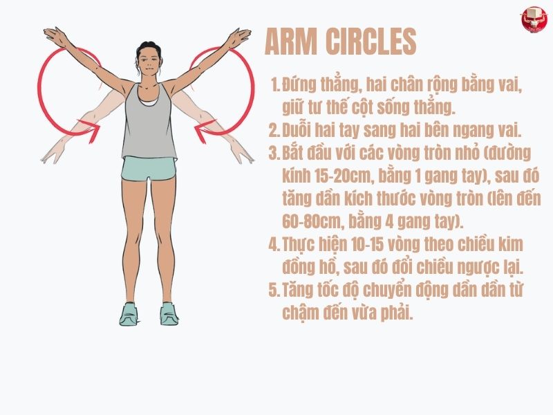 5 bước thực hiện động tác xoay tay