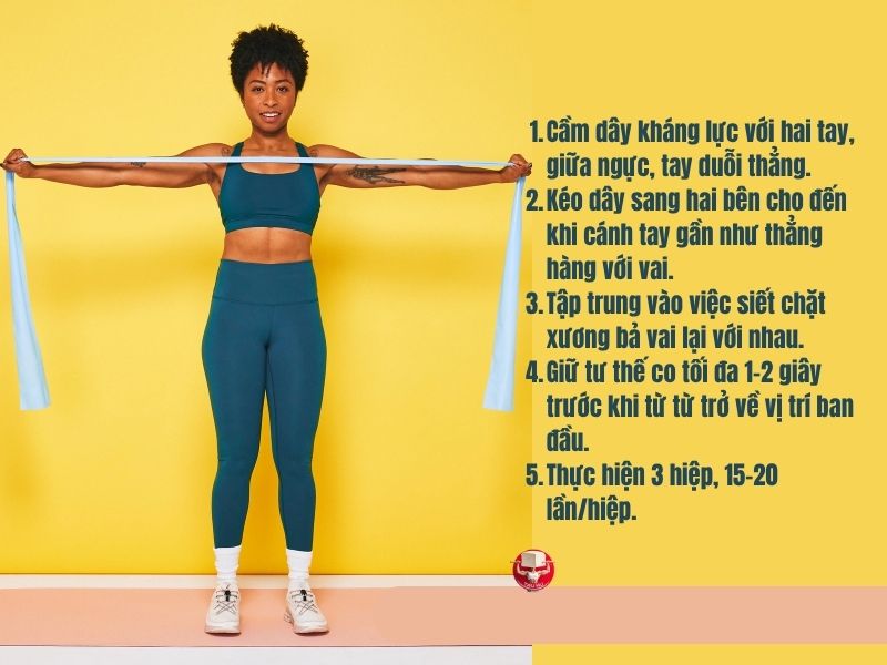 Cách thực hiện động tác Band Pull-Aparts