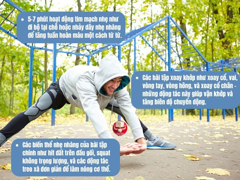 Ba giai đoạn quan trọng trong chu trình khởi động calisthenics hiệu quả