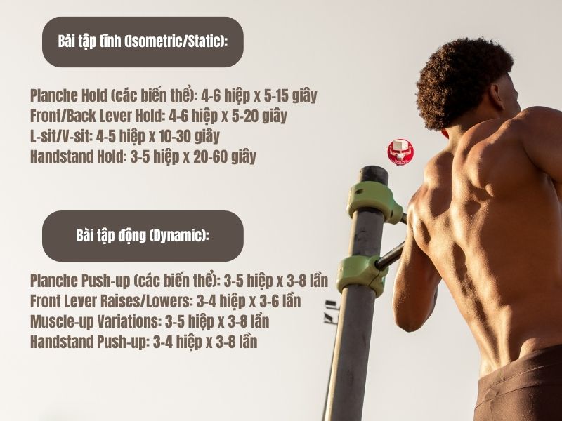 Người tập nâng cao cần kết hợp hài hòa giữa các bài tập tĩnh (isometric) và động (dynamic) để phát triển toàn diện