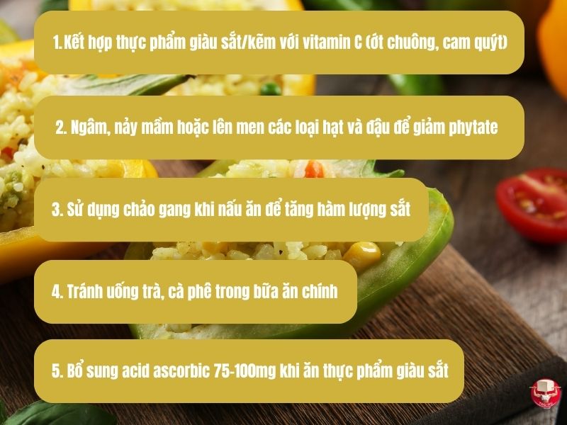 Calisthenics thuần chay: Bí kíp xây dựng cơ bắp và phục hồi hiệu quả từ thực vật 17 Áp dụng 5 kĩ thuật để tối ưu hóa sự hấp thu sắt và kẽm