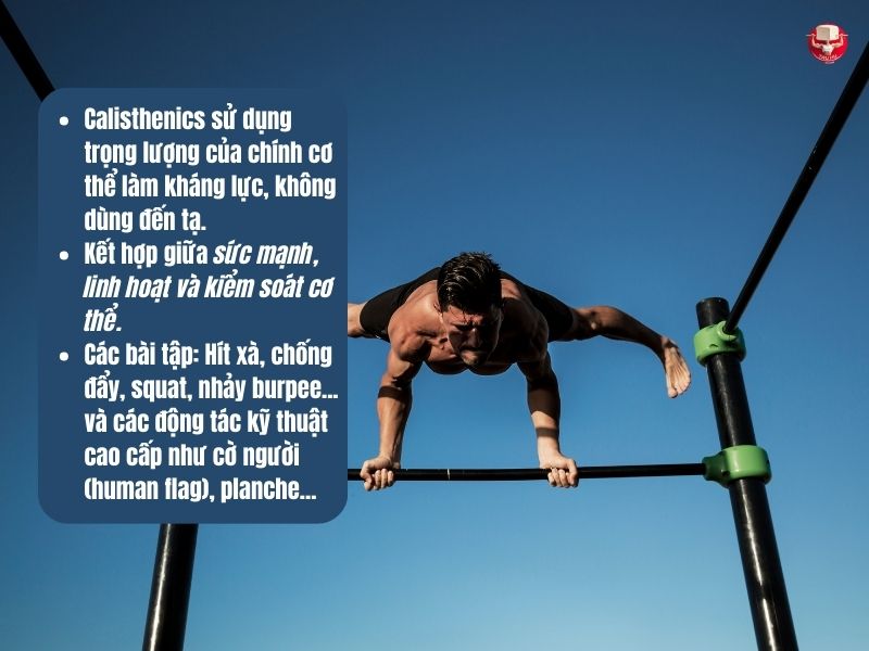 Calisthenics là phương pháp rèn luyện thể chất sử dụng trọng lượng của chính cơ thể để tập luyện
